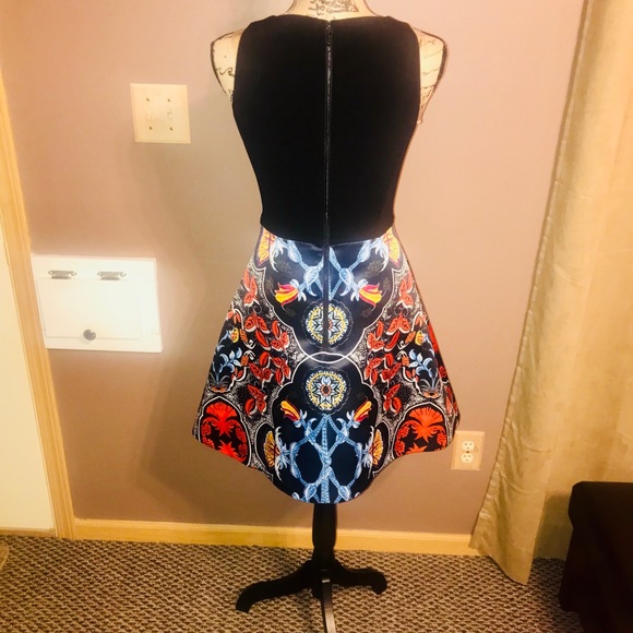 🖤Alice+Olivia Kourtney Box Pleat Dress in Baroque - Picture 5 of 9